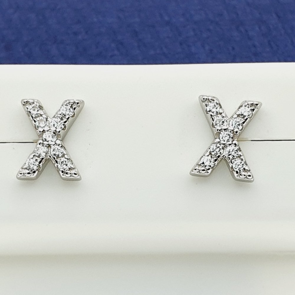 "#925 Sterling Silver CZ Stud Earrings for Women/Girl, US925P1084